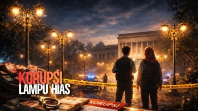 Ilustrasi proyek lampu hias ruang terbuka hijau di Probolinggo yang terseret kasus korupsi DLH dengan kerugian negara ratusan juta rupiah