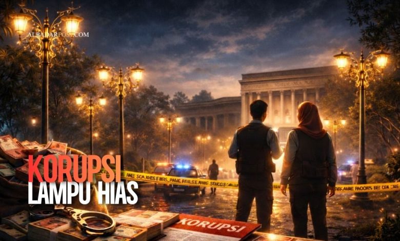 Ilustrasi proyek lampu hias ruang terbuka hijau di Probolinggo yang terseret kasus korupsi DLH dengan kerugian negara ratusan juta rupiah