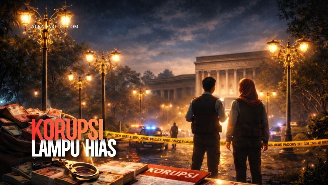 Ilustrasi proyek lampu hias ruang terbuka hijau di Probolinggo yang terseret kasus korupsi DLH dengan kerugian negara ratusan juta rupiah