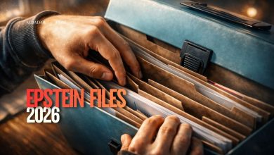 Ilustrasi arsip dokumen hukum kasus Jeffrey Epstein yang menyinggung tokoh global dalam Epstein Files 2026