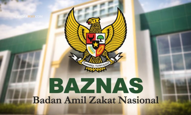 Ilustrasi gedung Baznas RI sebagai simbol penetapan dan penyesuaian zakat fitrah berdasarkan harga beras di daerah Indonesia