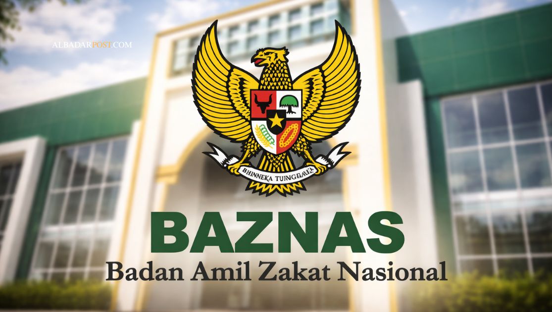 Ilustrasi gedung Baznas RI sebagai simbol penetapan dan penyesuaian zakat fitrah berdasarkan harga beras di daerah Indonesia