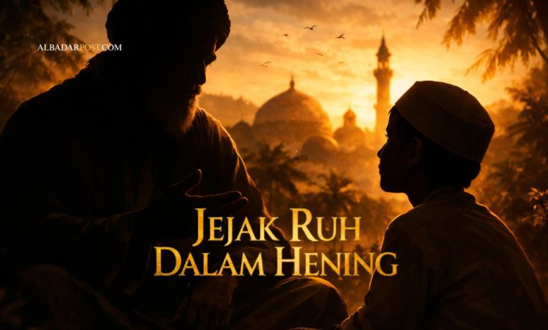 Ilustrasi Luqman al-Hakim menasihati anaknya tentang tauhid, akhlak mulia, dan tanggung jawab sosial dalam Al-Qur’an Surat Luqman.