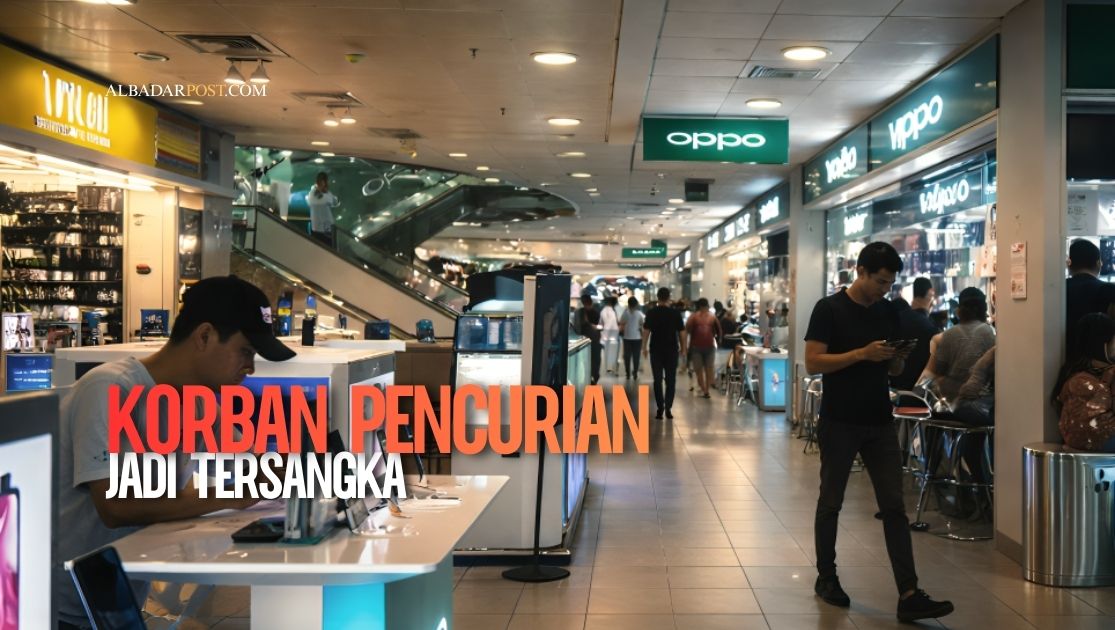 Ilustrasi edukasi hukum publik tentang perbedaan tindak pidana pencurian, penganiayaan, dan kepemilikan senjata tajam yang diproses terpisah