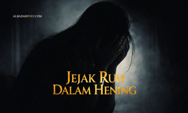 Ilustrasi perjalanan jiwa manusia dalam psikologi nafsu Islam dari ammarah menuju mutmainnah dengan nuansa reflektif