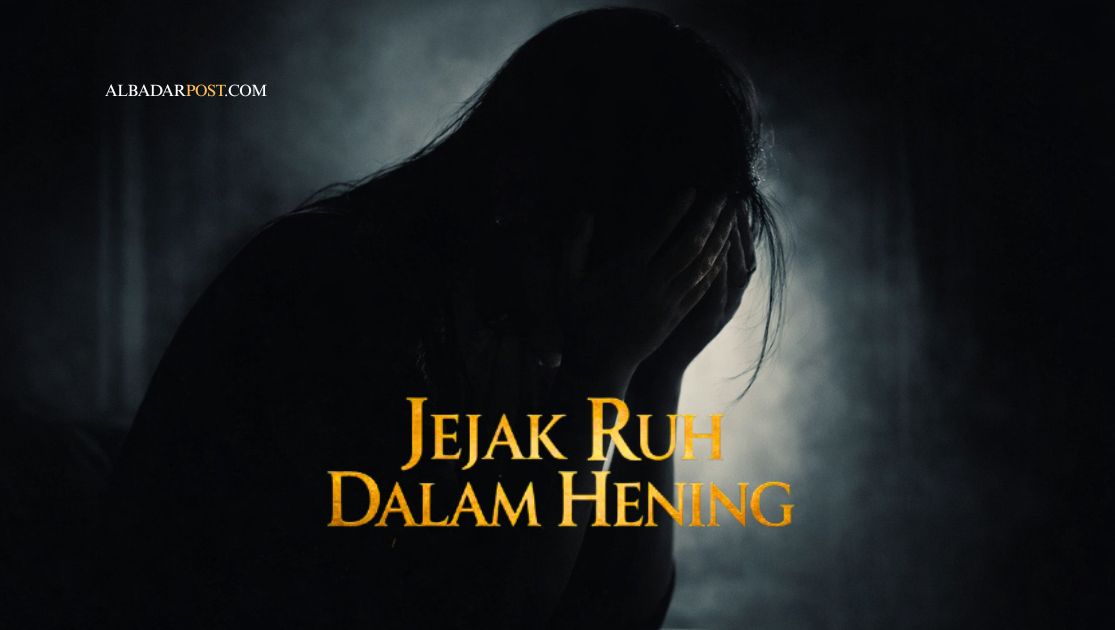 Ilustrasi perjalanan jiwa manusia dalam psikologi nafsu Islam dari ammarah menuju mutmainnah dengan nuansa reflektif