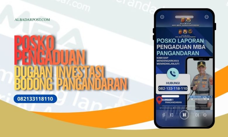 Polres Pangandaran membuka posko pengaduan korban dugaan investasi bodong berbasis aplikasi digital MBA