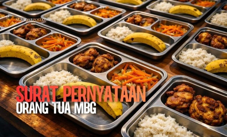 Orang tua siswa menandatangani surat pernyataan terkait kasus keracunan dalam program MBG di sekolah.