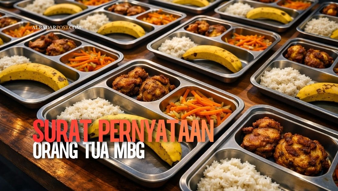 Orang tua siswa menandatangani surat pernyataan terkait kasus keracunan dalam program MBG di sekolah.