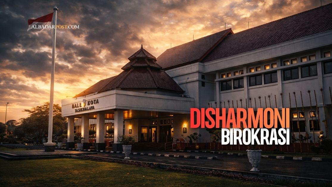 Wakil Wali Kota Tasikmalaya dalam suasana serius mencerminkan isu disharmoni komunikasi internal Pemkot.