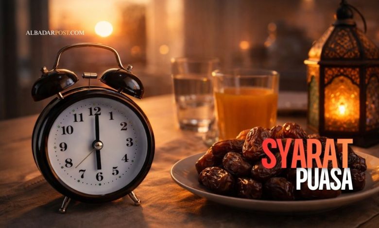 Ilustrasi Muslim menjalankan ibadah puasa sesuai syarat sah puasa berdasarkan dalil hadis dan penjelasan ulama.