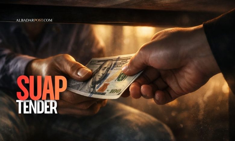 Ilustrasi praktik gratifikasi dalam pengadaan pemerintah berupa pemberian uang dan fasilitas kepada pejabat negara.