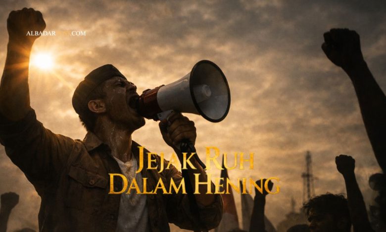 Ilustrasi simbolik tentang kewajiban nahi munkar, menggambarkan keberanian menegur kemungkaran sesuai hadis Nabi.