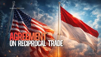 Ilustrasi hubungan dagang ART Indonesia–AS dan peluang tarif 0 persen untuk ekspor nasional.