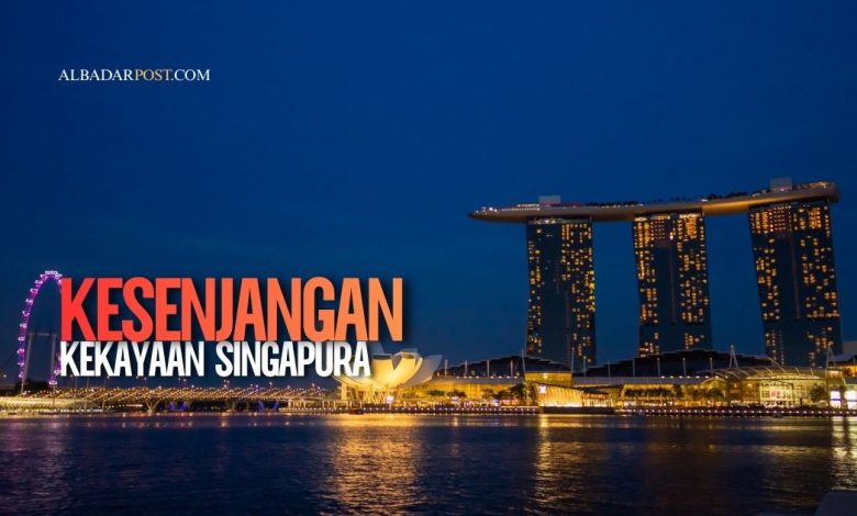 Grafik distribusi kekayaan Singapura 1% terkaya 14% total aset