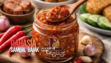 sambal bajak tahan lama dalam toples kaca tertutup rapat