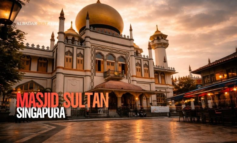 Masjid Sultan Singapura berkubah emas di kawasan Kampong Glam sebagai ikon wisata religi dan warisan nasional sejak 1824