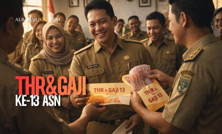 Ilustrasi aparatur sipil negara menerima THR dan gaji ke-13 setelah pemerintah menerbitkan PP terbaru tahun 2026.