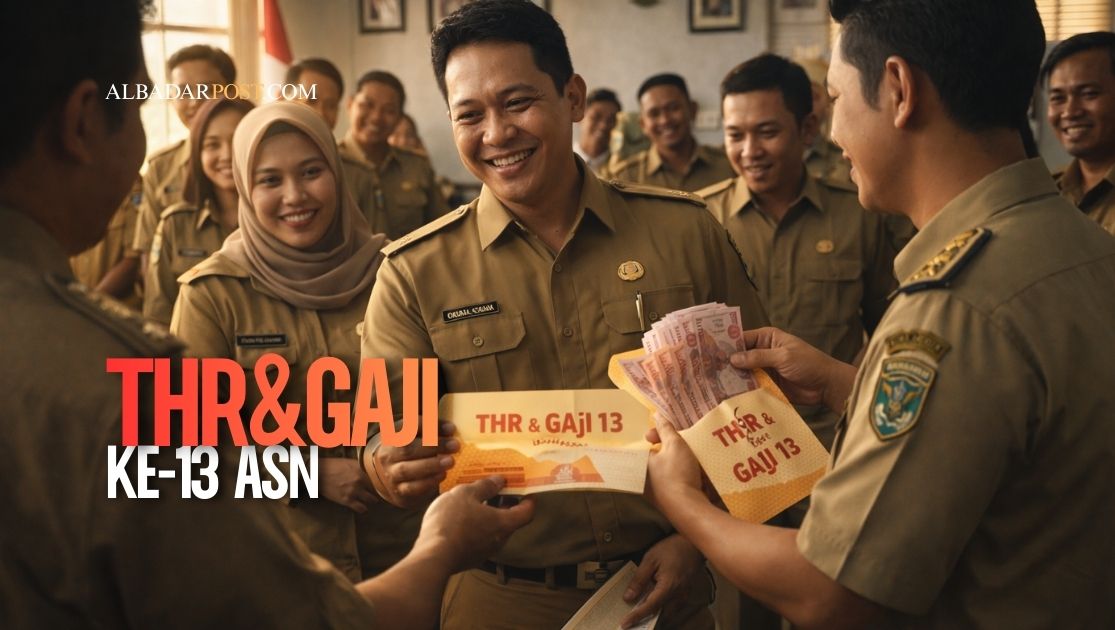 Ilustrasi aparatur sipil negara menerima THR dan gaji ke-13 setelah pemerintah menerbitkan PP terbaru tahun 2026.