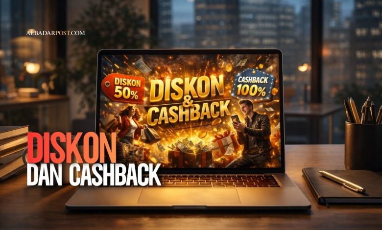 Ilustrasi transaksi belanja dengan cashback dan diskon besar ditinjau dari hukum Islam dan fikih muamalah