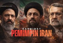 Ilustrasi pemimpin Iran dan elite politik yang menjadi kandidat pengganti Khamenei dalam proses suksesi kepemimpinan nasional.