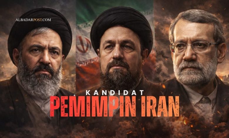 Ilustrasi pemimpin Iran dan elite politik yang menjadi kandidat pengganti Khamenei dalam proses suksesi kepemimpinan nasional.