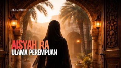 Ilustrasi Aisyah RA sebagai ulama perempuan dalam Islam yang dikenal karena kecerdasan dan kontribusinya dalam ilmu hadis.