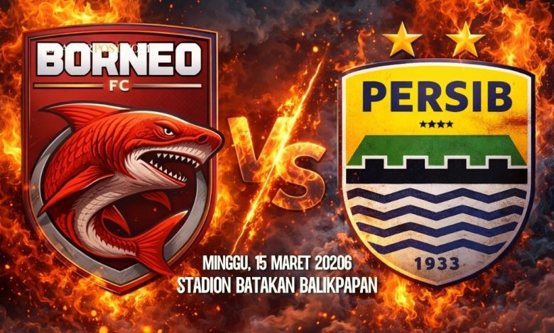 Duel Borneo FC vs Persib Bandung di Stadion Batakan yang menentukan puncak klasemen Liga 1 Indonesia
