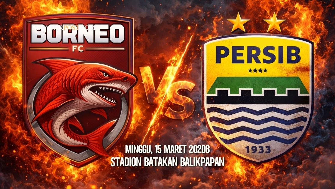 Duel Borneo FC vs Persib Bandung di Stadion Batakan yang menentukan puncak klasemen Liga 1 Indonesia