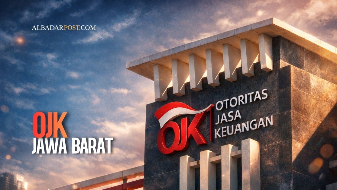 Poster rekrutmen Duta Literasi Keuangan OJK Jawa Barat 2026 bagi mahasiswa dan masyarakat umum.
