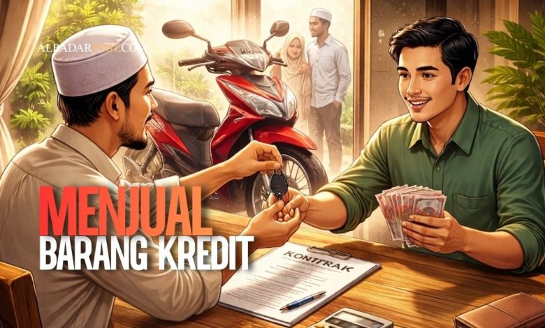 ilustrasi transaksi menjual barang kredit dalam hukum Islam dan fiqih muamalah