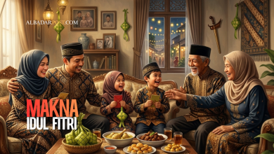 Ilustrasi suasana Idul Fitri dengan makna spiritual mendalam setelah menjalani puasa Ramadan