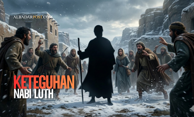 Ilustrasi keteguhan Nabi Luth dalam menghadapi kaumnya yang menolak dakwah dan kebenaran