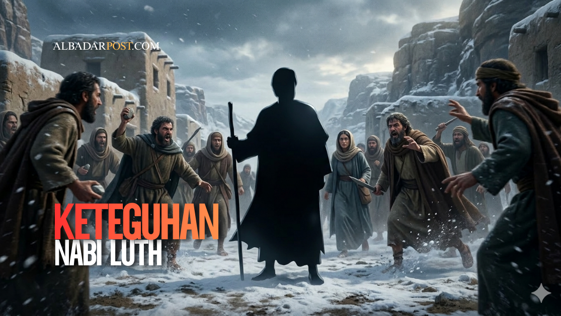 Ilustrasi keteguhan Nabi Luth dalam menghadapi kaumnya yang menolak dakwah dan kebenaran