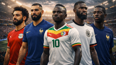 Pemain muslim top dunia Mohamed Salah, Karim Benzema, Sadio Mane, Antonio Rudiger, dan Ousmane Dembele di liga sepak bola profesional