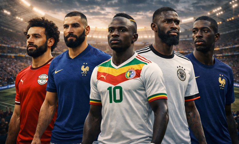Pemain muslim top dunia Mohamed Salah, Karim Benzema, Sadio Mane, Antonio Rudiger, dan Ousmane Dembele di liga sepak bola profesional