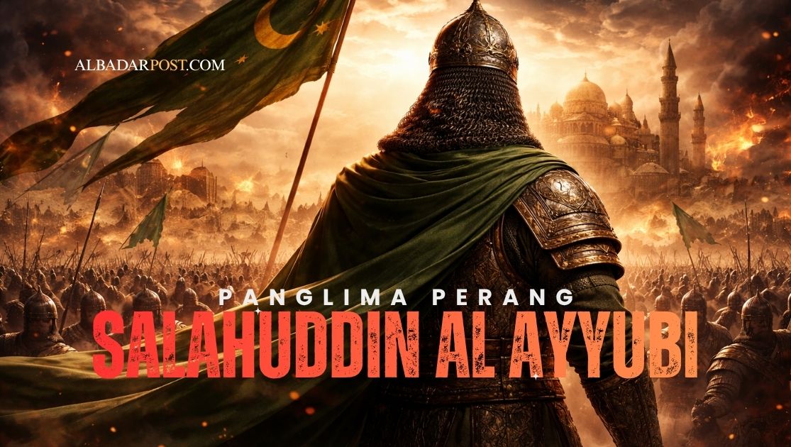Salahuddin Al Ayyubi memimpin pasukan dalam Perang Salib dengan strategi militer cerdas dan kepemimpinan kuat