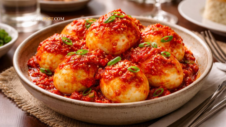 telur balado estetik warna merah menggoda