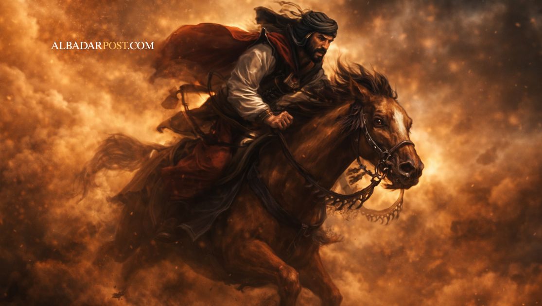 Ilustrasi strategi Khalid bin Walid dalam Perang Uhud