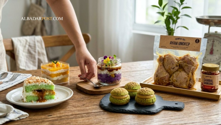 Aneka usaha kuliner rumahan unik seperti dessert modern, frozen food sehat, dan jajanan tradisional premium