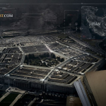 Gedung Pentagon Amerika Serikat tampak dari udara dengan bentuk segi lima khas sebagai pusat pertahanan AS