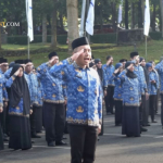 Upacara Hari Otonomi Daerah 2026 di Tasikmalaya dengan peserta Forkopimda dan pimpinan daerah di halaman Setda