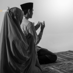 ilustrasi suasana tenang seseorang bermunajat menggambarkan mahabbah kepada Allah dalam tasawuf