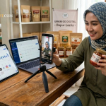 Pelaku UMKM memanfaatkan teknologi digital dan media sosial untuk mengembangkan usaha di era modern.