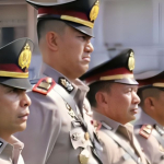 Kapolresta Tasikmalaya AKBP Andi Purwanto memimpin upacara sertijab Kasat Lantas dan pelantikan pejabat baru di Polresta Tasikmalaya.