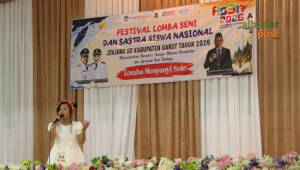 Ratusan siswa SD mengikuti Festival Lomba Seni dan Sastra Siswa Nasional FLS3N Kabupaten Garut 2026.