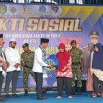 Pembagian ribuan paket sembako kepada yatim piatu dan kaum dhuafa di Kota dan Kabupaten Tasikmalaya bersama Kemendes RI.