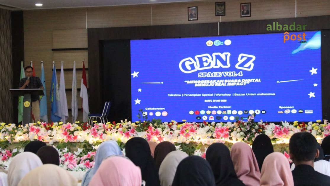 Peserta GEN Z Space Vol 4 di IPI Garut mengikuti talkshow literasi digital dan pengembangan kreativitas generasi muda.