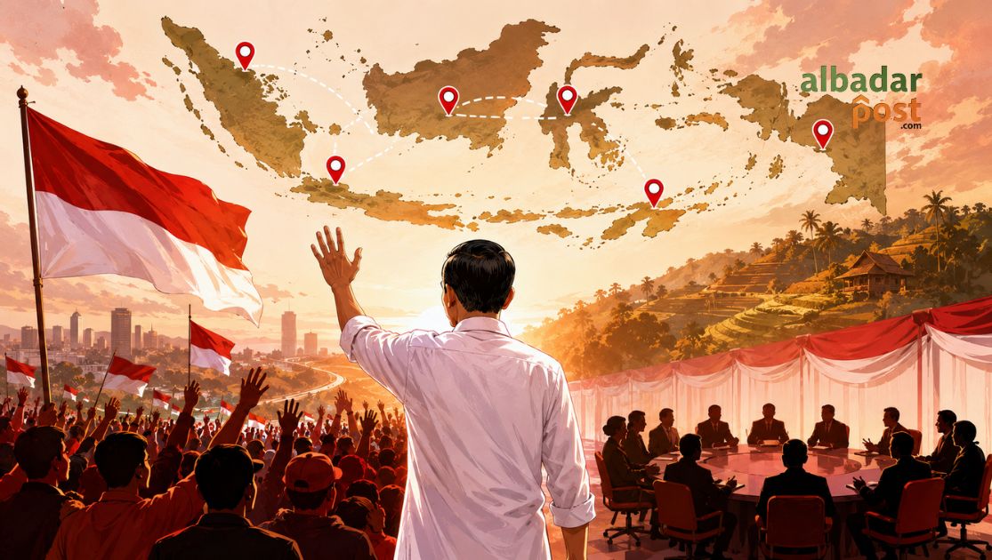 Ilustrasi Joko Widodo dan dinamika hubungan politik dengan PDI Perjuangan menjelang kontestasi politik 2029.