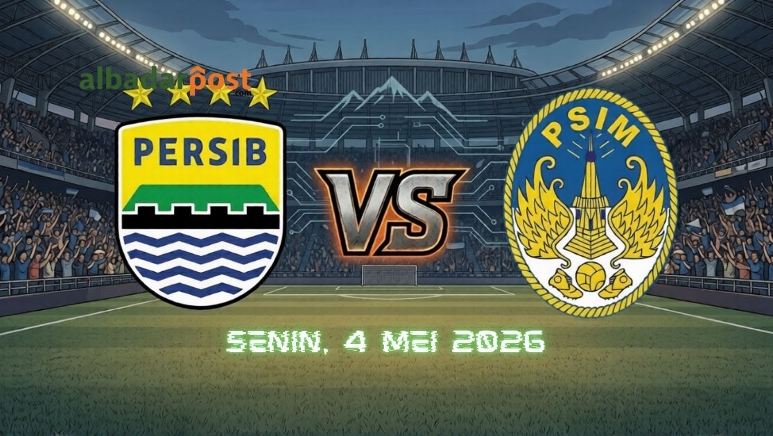 Pemain Persib Bandung menghadapi PSIM Yogyakarta di Stadion Gelora Bandung Lautan Api dalam laga penting Liga 1 2026.